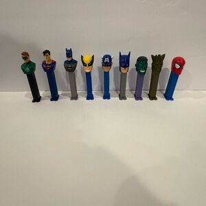 Superhero Pez Dispenser Lot of Nine